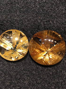 钛晶花吊坠 天然六角钛晶花吊坠蛋面锁骨坠 六条腿钛晶花圆形项链