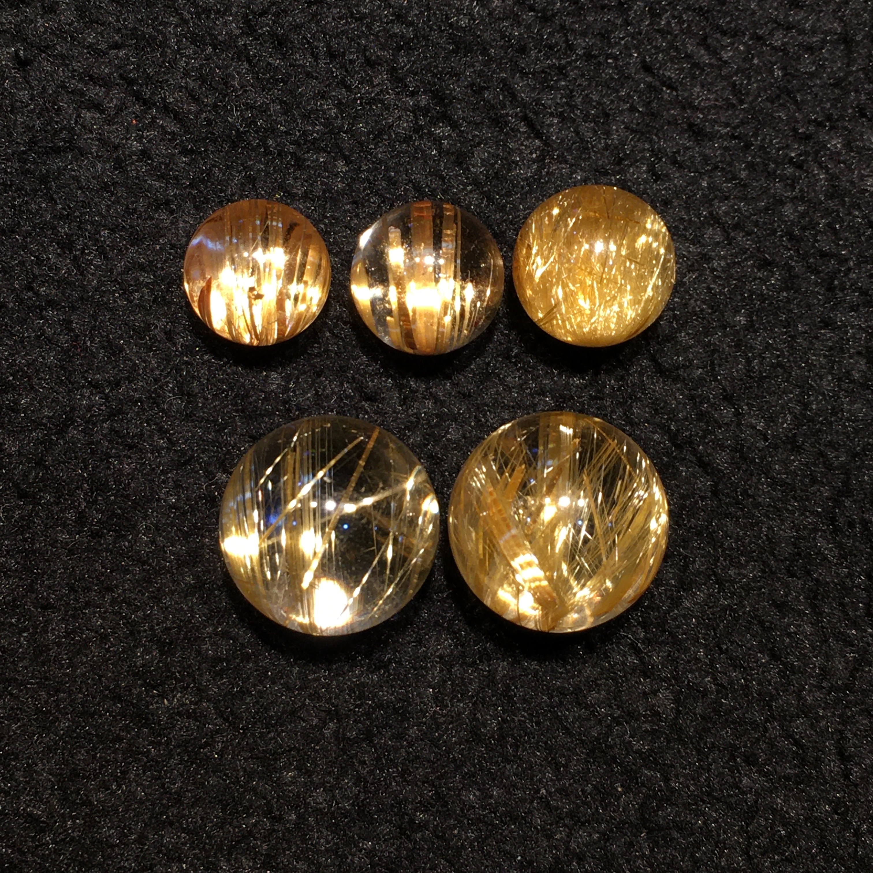 天然钛晶金发晶圆珠单珠多宝手链项链戒指手机链等diy配件