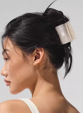 alo新款 Effortless Claw Clip醋酸纤维抓发夹 两件装 鲨鱼夹发饰