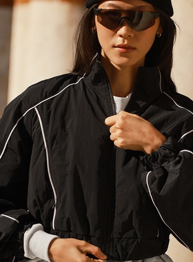 新款alo Motivate Full-Zip Trac短款休闲夹克外套 短裤运动套装