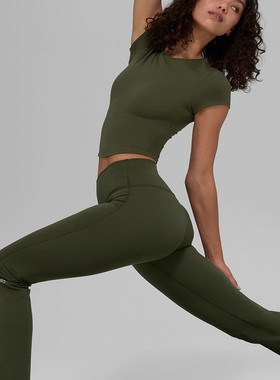 alo新款 Softsculpt High-Waist 7/8高腰喇叭裤 瑜伽健身紧身裤