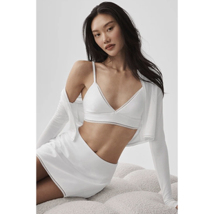 alo新款Affection甜蜜仙气蕾丝花边开衫 网球裙 运动内衣 V领背心