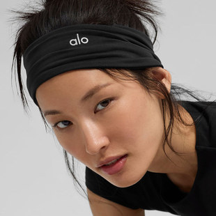 alo新款 Softsculpt Wide Headband超宽运动发带 透气柔软有光泽