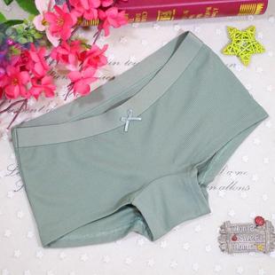 纯棉质档弹力平脚裤 四角胖mm舒适少女平角内裤 头 高中学生大码 时尚