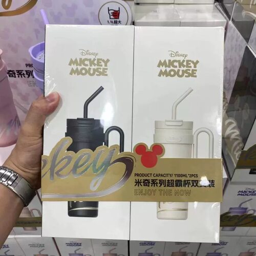 七福猫JM山姆同款米奇不锈钢冰霸杯1100ml大容量水杯