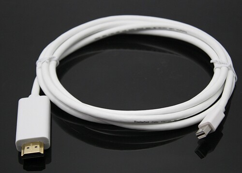 Mini DisplayPort 转 HDMI线 迷你DP转HDMI 电脑连接电视1.8米