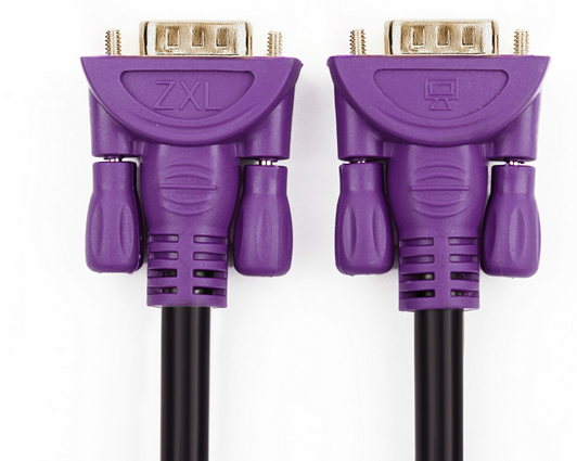 vga高清线 电脑显示屏投影仪VGA连接线 VGA3+6 足米双磁环1.5米