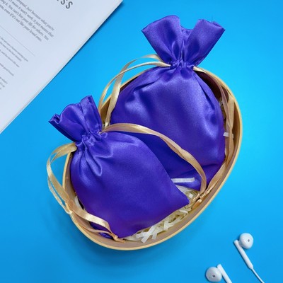 珠宝首饰拉绳仿真丝色丁布袋