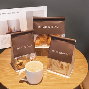 吐司面包包装 450g切片吐司袋加厚 袋铁丝自封麻薯牛角包打包袋250