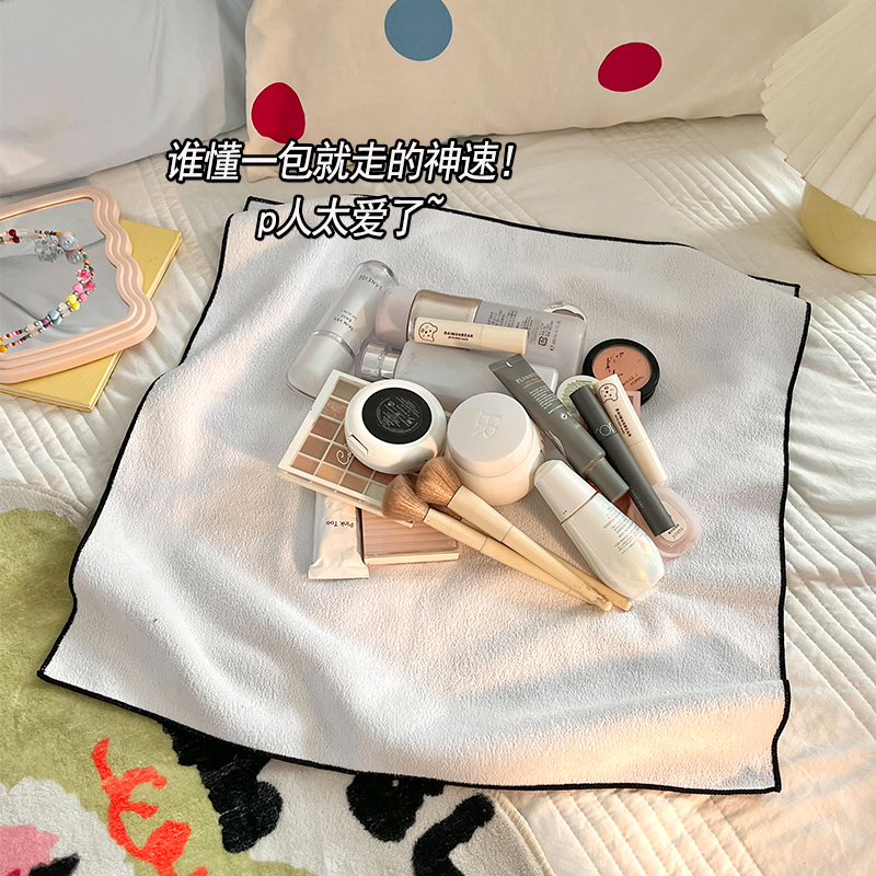 可爱百贴布化妆包p人大容量护肤