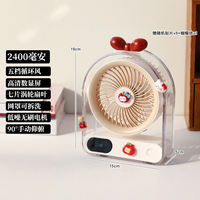 Super light sound desktop mini electric fan, cute for girls, small desktop for office workstations, great gift for students thumbnail 4