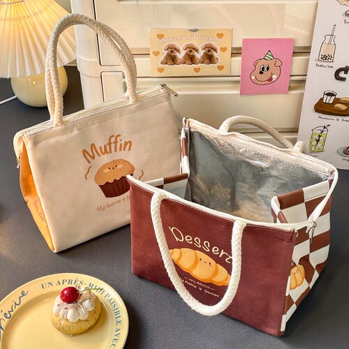 带饭可爱上班族保温早餐袋子