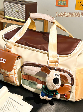 大容量旅行包旅游行李收纳袋轻便短途可手提健身包包女高颜值外出