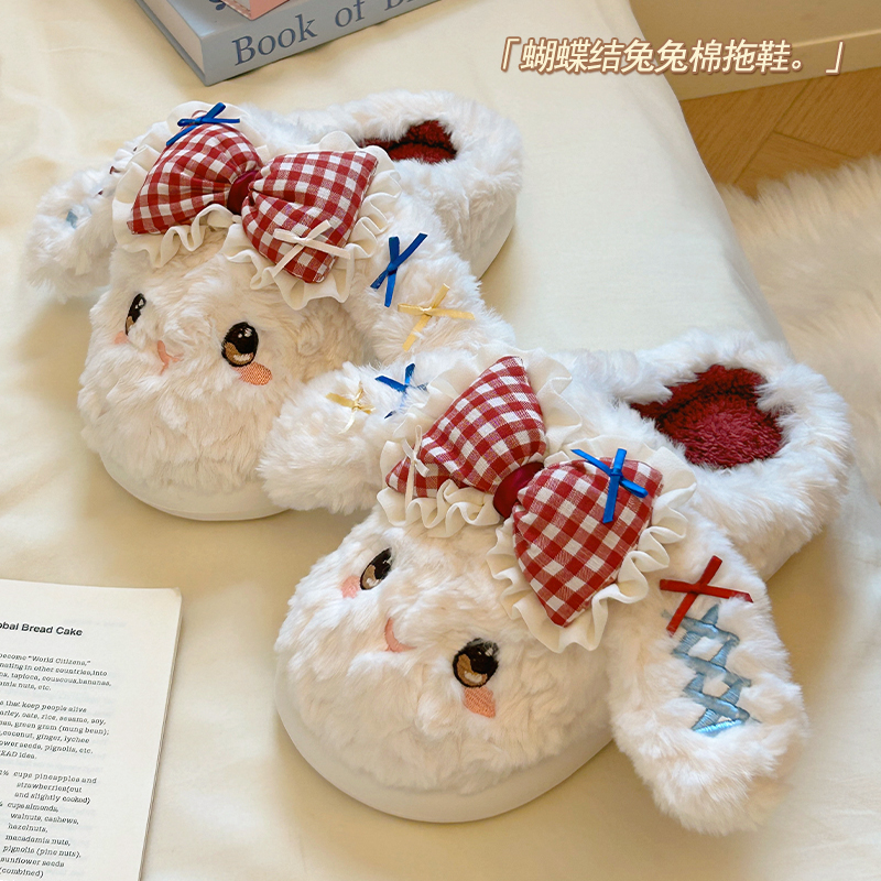 可爱棉拖鞋女士款冬家居毛绒毛毛2025保暖棉拖外穿全包跟毛拖棉鞋