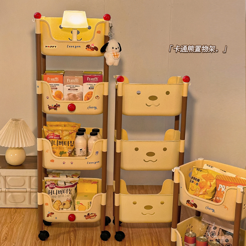 卡通熊零食推车！每层都有小熊哦