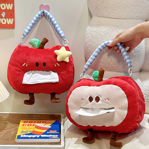 默默爱创意苹果纸巾袋壁挂式