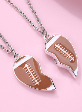 闺蜜项链学生党小朋友儿童女童磁吸二人友谊一对装饰卫衣链吊坠女