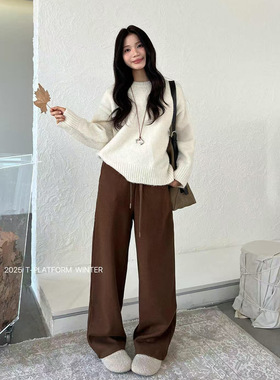 ［T台］T-PLATFORM广州十三行冬季加绒休闲卫裤22518