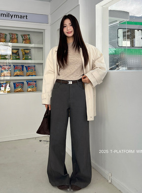 ［T台］T-PLATFORM广州十三行冬季爆款厚绒显瘦不臃肿休闲裤83299