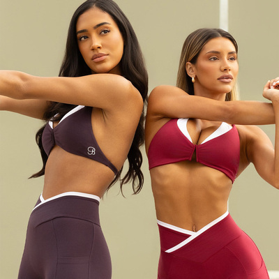 代购女Contrast Voltage Bra速干美背运动文胸背心上衣