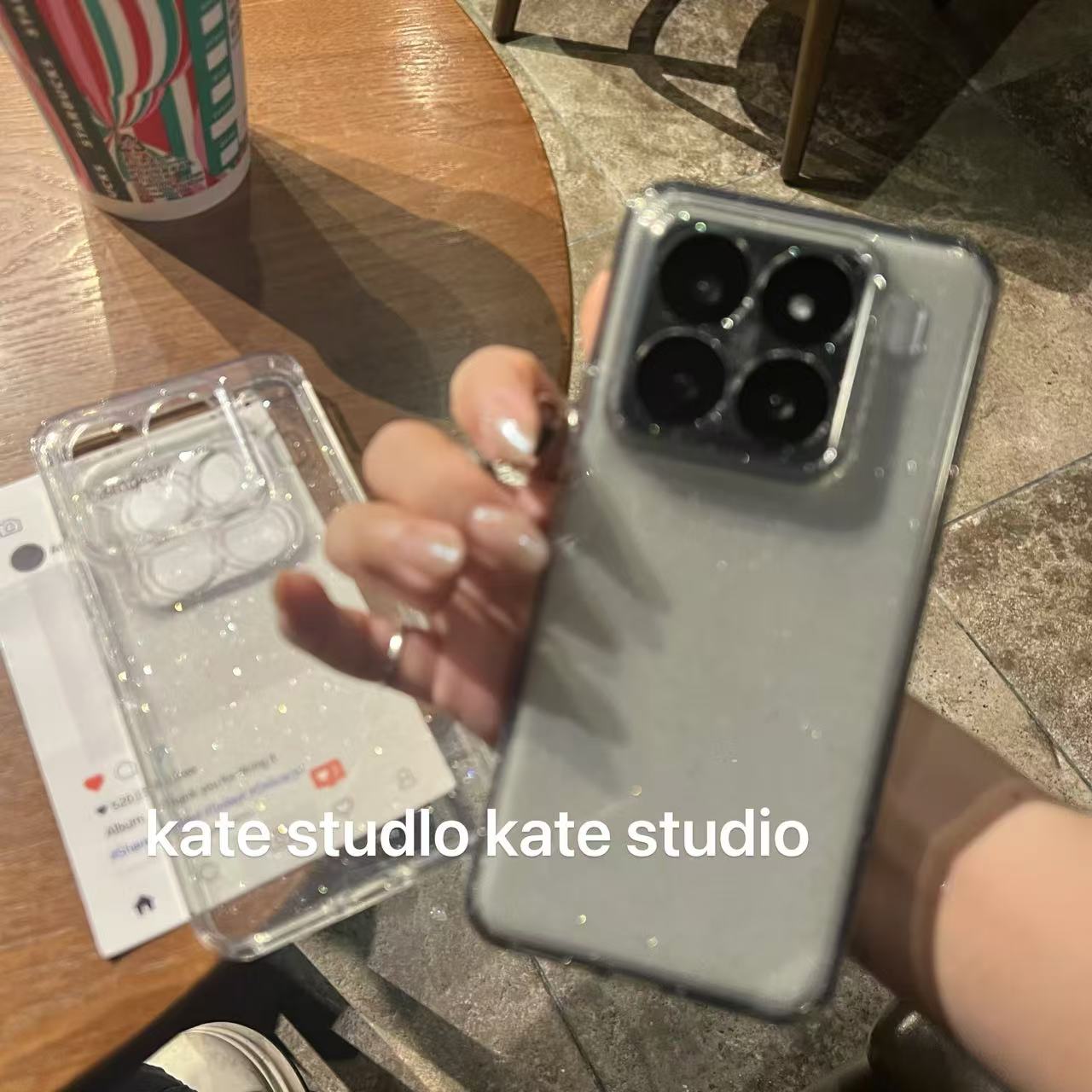 小红书 kate（手机壳版）小米15pro闪粉手机壳适用小米15全包软壳冰透爆闪透明壳