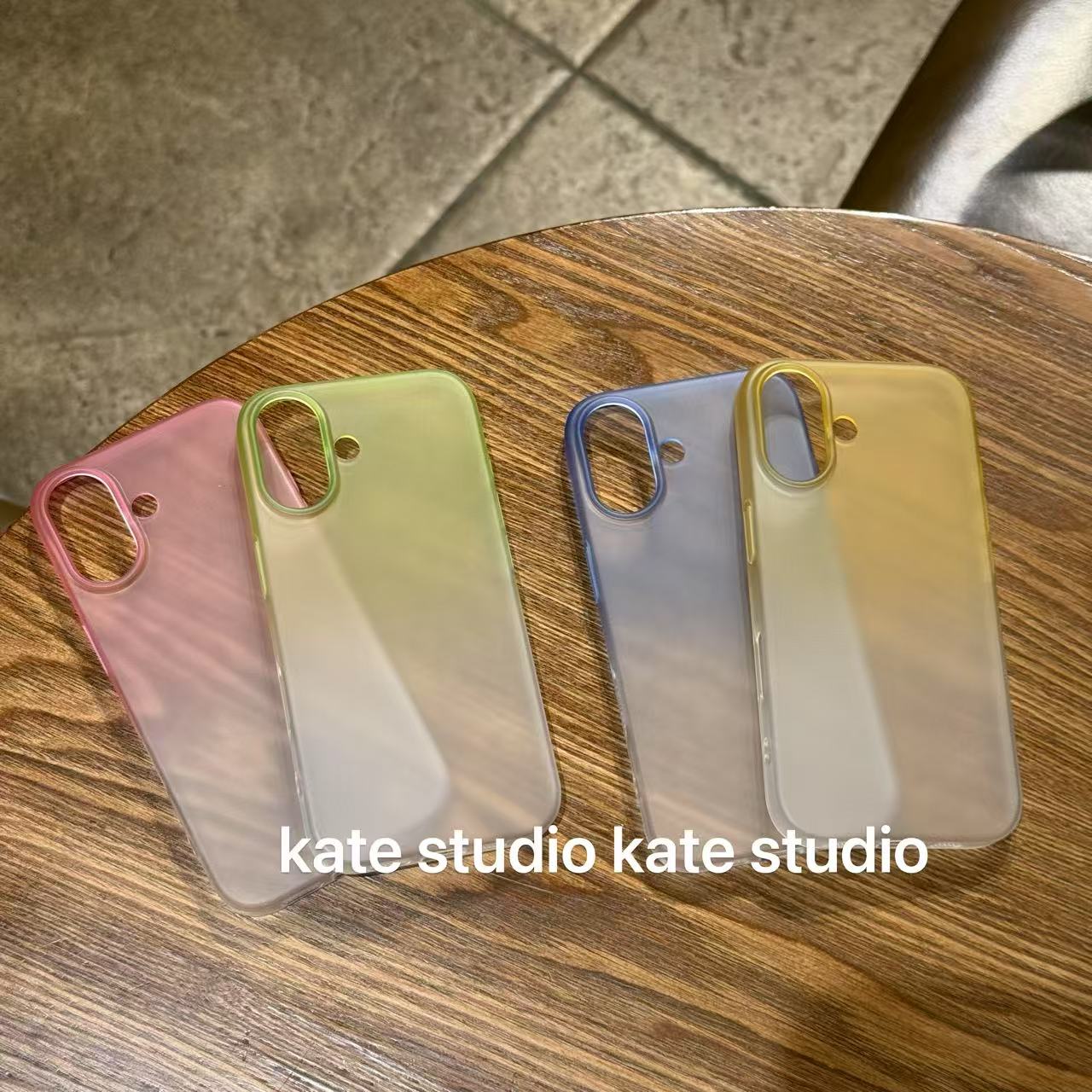 小红书 kate（手机壳版）法式渐变冰雾磨砂手机壳适用iPhone16promax沙漠金超薄硬壳ins风