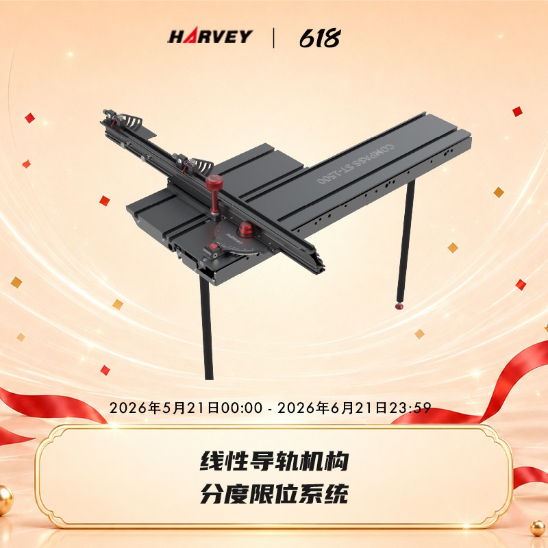 Harvey滑动工作台 木工台锯附件 ST-1500推台滑台组件 海威工场