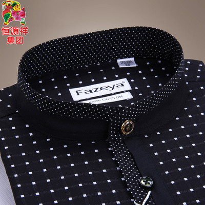 纯棉长袖衬衫Fazeya/彩羊立领