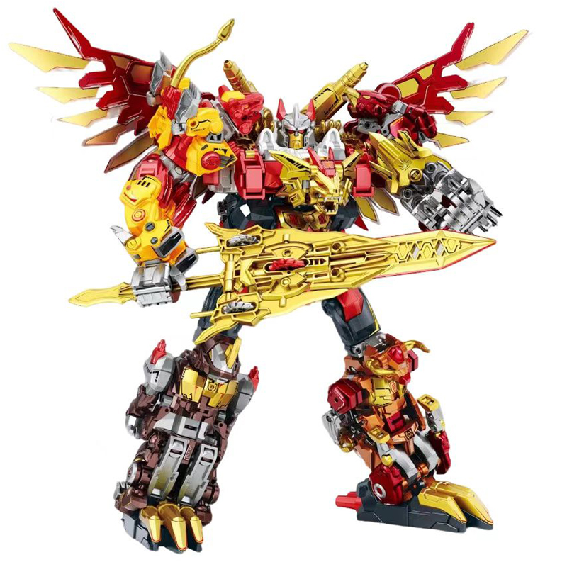 粤星动漫天穹战神变形机器人六合一合体金刚套装儿童益智玩具男孩