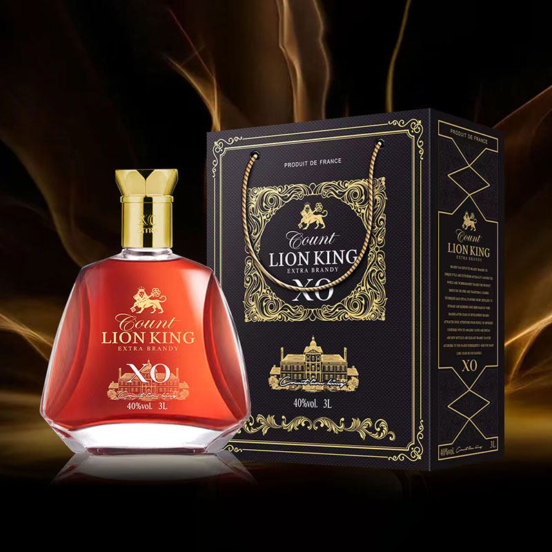 法国原瓶进口伯爵狮王XO白兰地40%vol洋酒烈酒700ml礼盒装礼酒