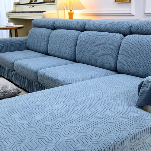 裙摆】摇粒绒裙边弹力沙发套罩半包四季通用沙发笠防猫抓防滑sbqb