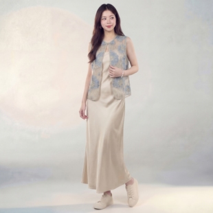 老钱风时尚气质无袖上衣吊带连衣裙显瘦收腰套装2026年春夏季新款