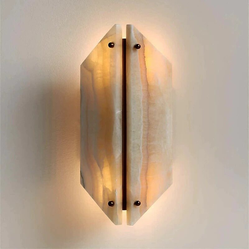 Monet西班牙云石几何壁灯奶油风