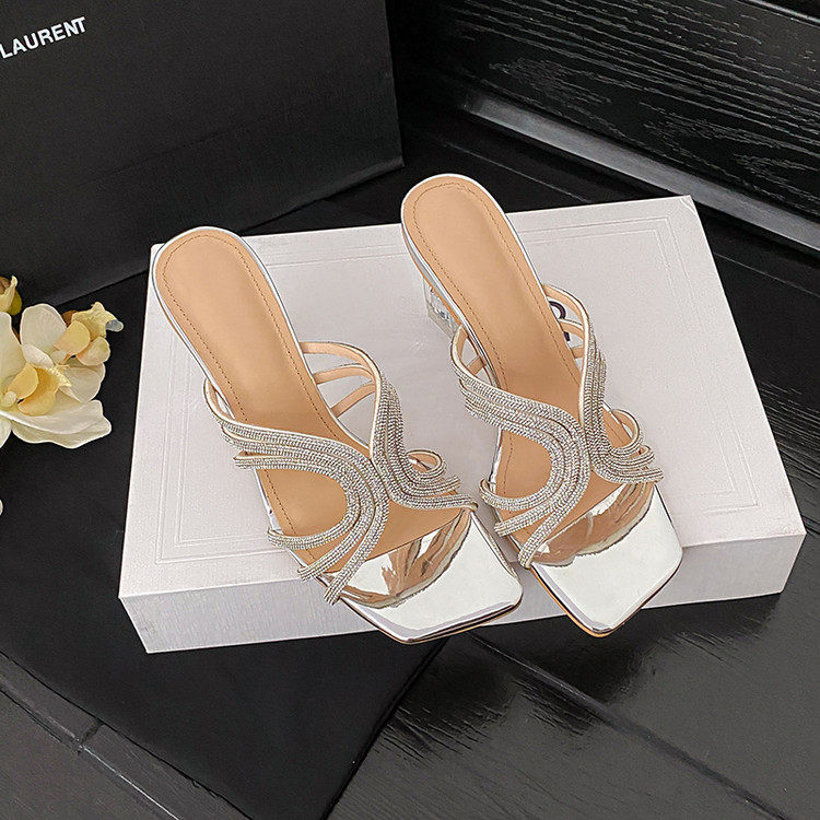 露趾粗跟后空TPR(牛筋）胶粘工艺罗马凉鞋,女鞋,罗马凉鞋,淘宝优惠券,粉丝福利购,淘宝优惠卷