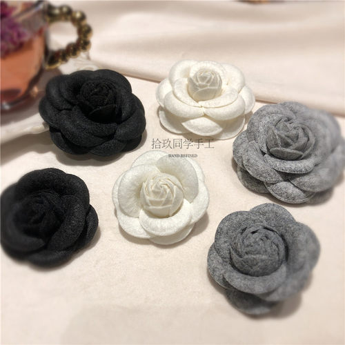 山茶花小香风胸花胸针中古