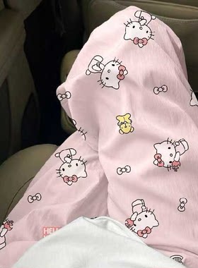 云朵棉睡裤女长裤卡通可爱夏季遛弯宽松春秋居家休闲薄款可外穿