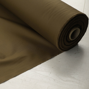 德国进口复古卡其棕色柔懦斜纹华达呢棉微弹纱卡嘎巴甸面料布料