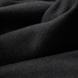 意大利进口黑色编织肌理大衣呢羊毛面料设计师布料