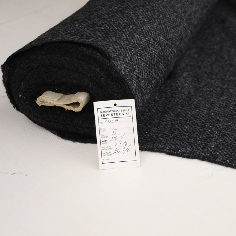 意大利进口温润黑灰杂色人字鱼骨纹绒毛编织粗纺羊毛面料布料,居家布艺,海绵垫/布料/面料/手工diy,淘宝优惠券,粉丝福利购,淘宝优惠卷