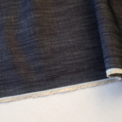 设计师细腻斜纹亚麻棉牛仔面料
