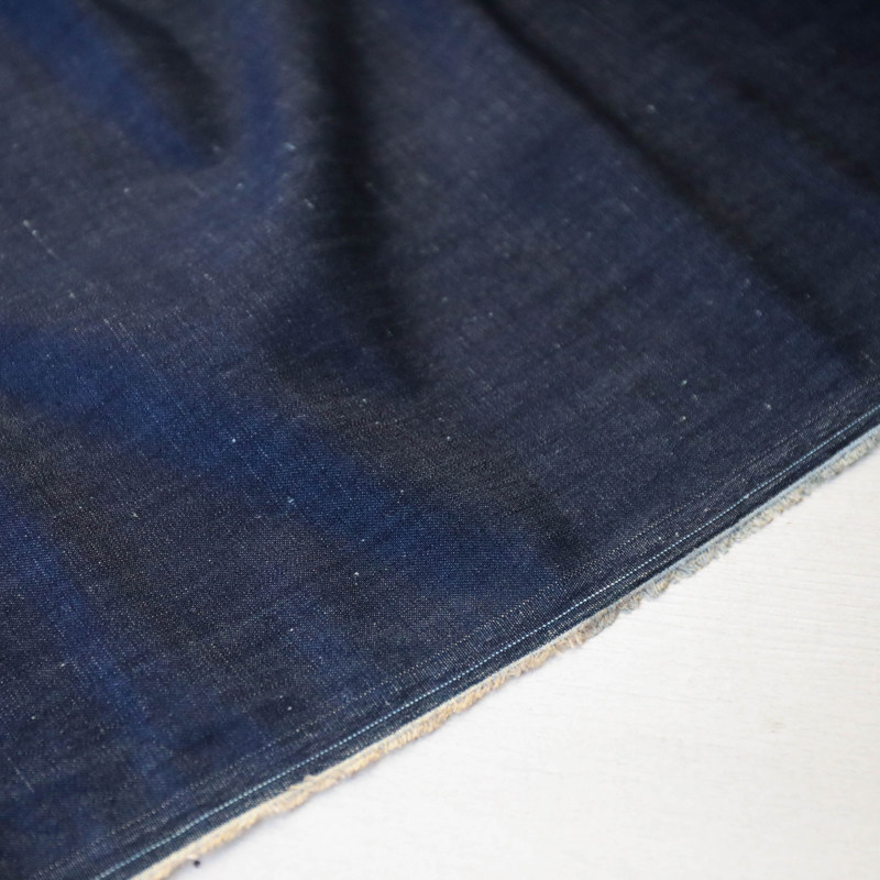 设计师细腻斜纹亚麻棉牛仔布料