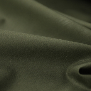 意大利进口薄款军绿色细腻交织微弹棉布帆布面料设计师布料