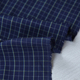 日本进口薄款 深蓝底黄色细腻格纹高支纯棉府绸面料设计师布料