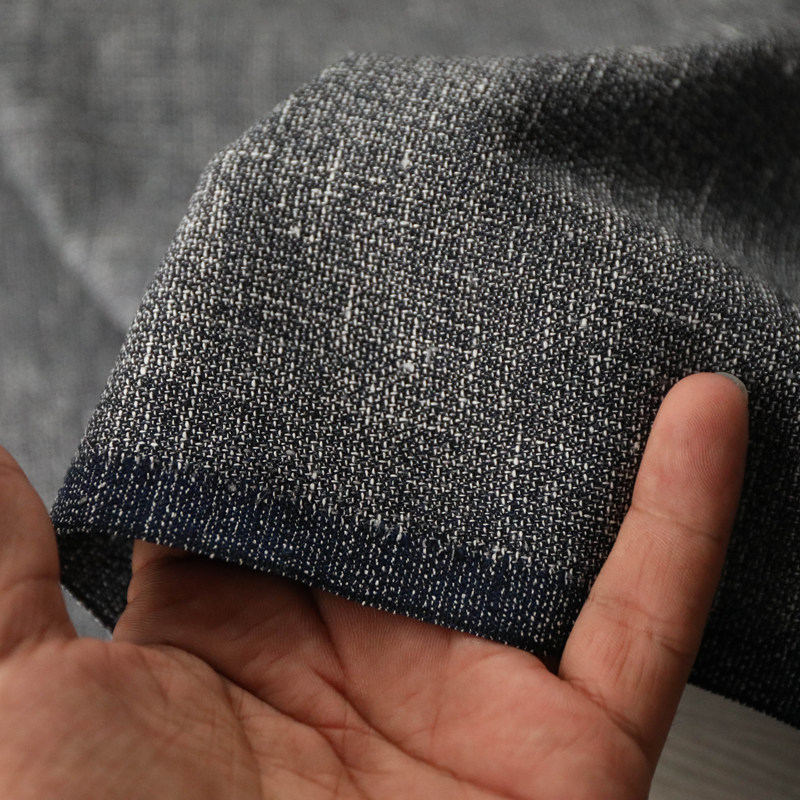 意大利进口薄款复古细腻双绉编织黑白蓝灰杂色亚麻羊毛混纺面料,居家布艺,海绵垫/布料/面料/手工diy,淘宝优惠券,粉丝福利购,淘宝优惠卷