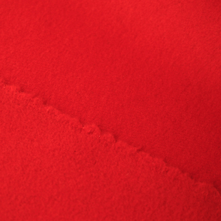 意大利进口温润橘红色双面立绒羊绒羊毛面料设计师大衣布料