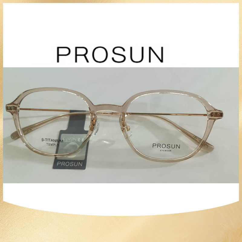PROSUN 保圣B钛镜框复古椭圆形轻颜文艺光学PJ5055可配近视镜片