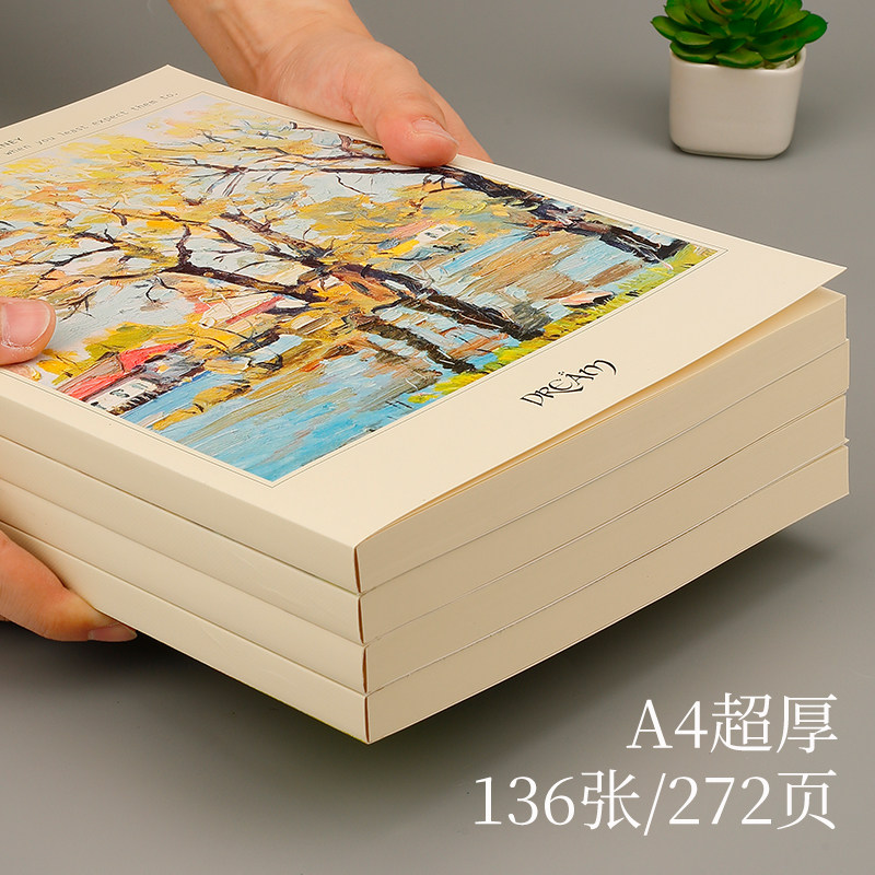 金谷A4超厚笔记本子复古文艺图片