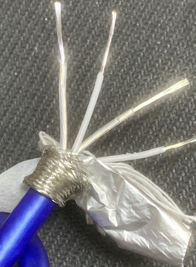 美产银包单晶铜月亮音频SliverDragon蓝银龙USA超柔软发烧hifi线