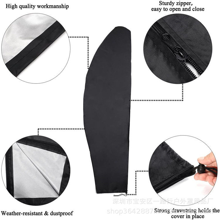 厂家直销亚马逊热卖香蕉伞罩庭院遮阳伞套户外防水防尘遮阳伞罩