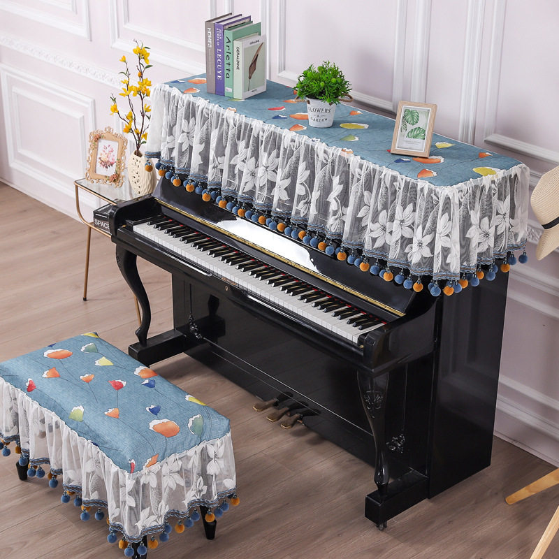 唯美琴顶罩雅马哈钢琴防尘罩家用装饰琴凳罩套现货弹琴可用家居